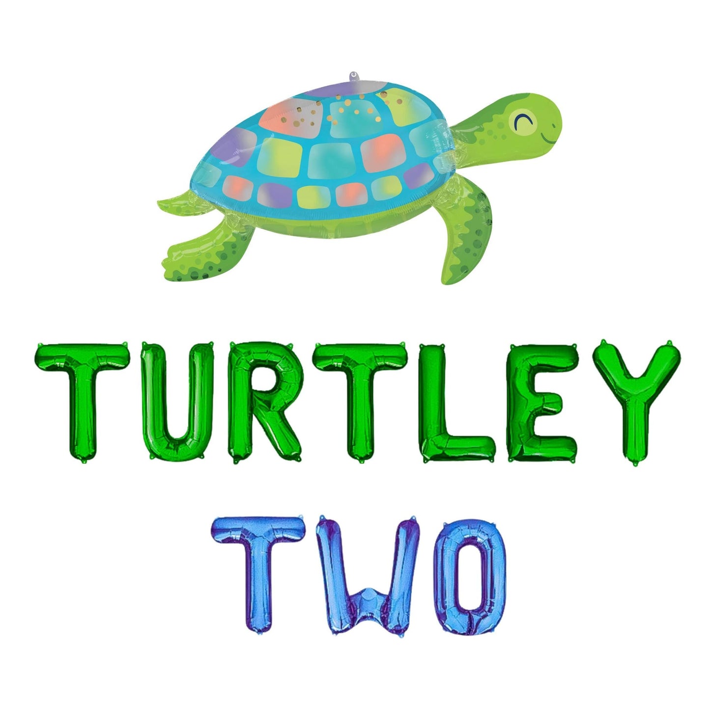 Turtley Two Letter Balloon Kit