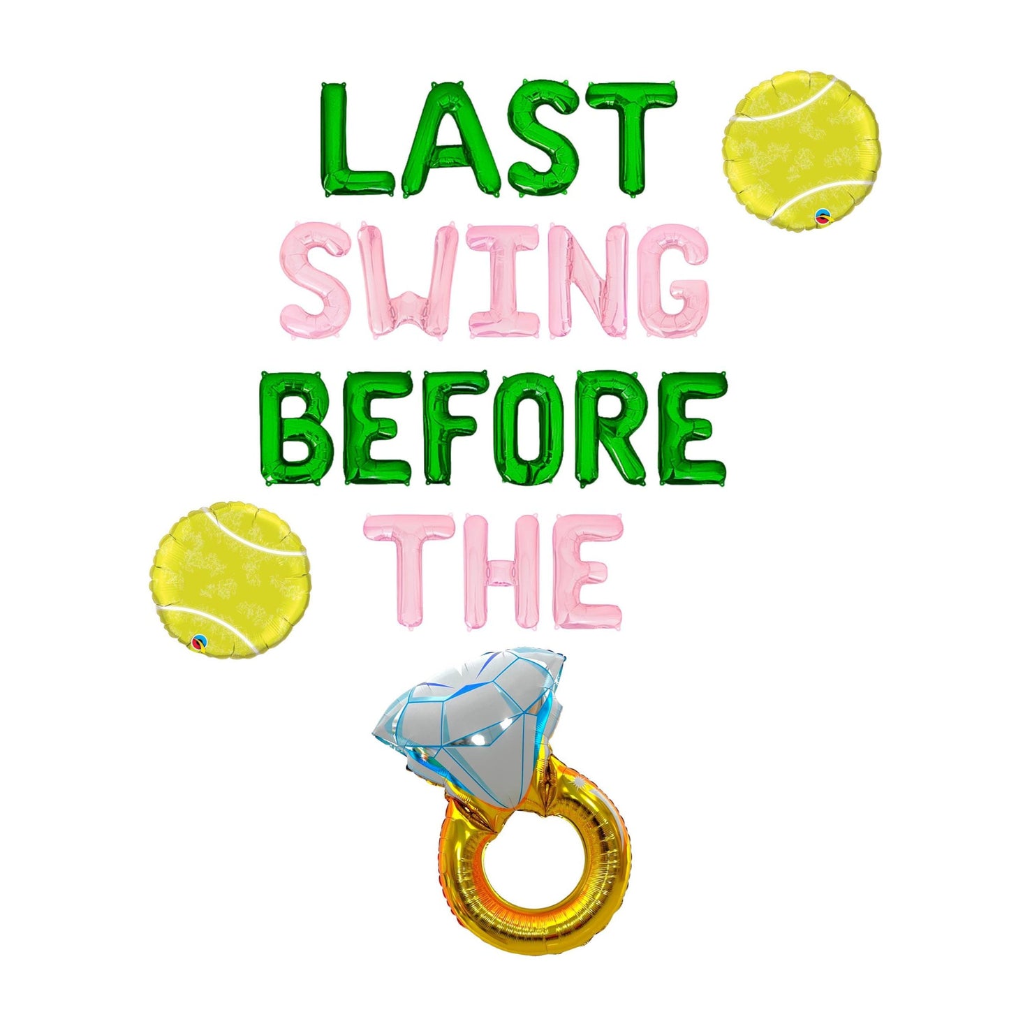 Last Swing Before The Ring Letter Balloon Kit