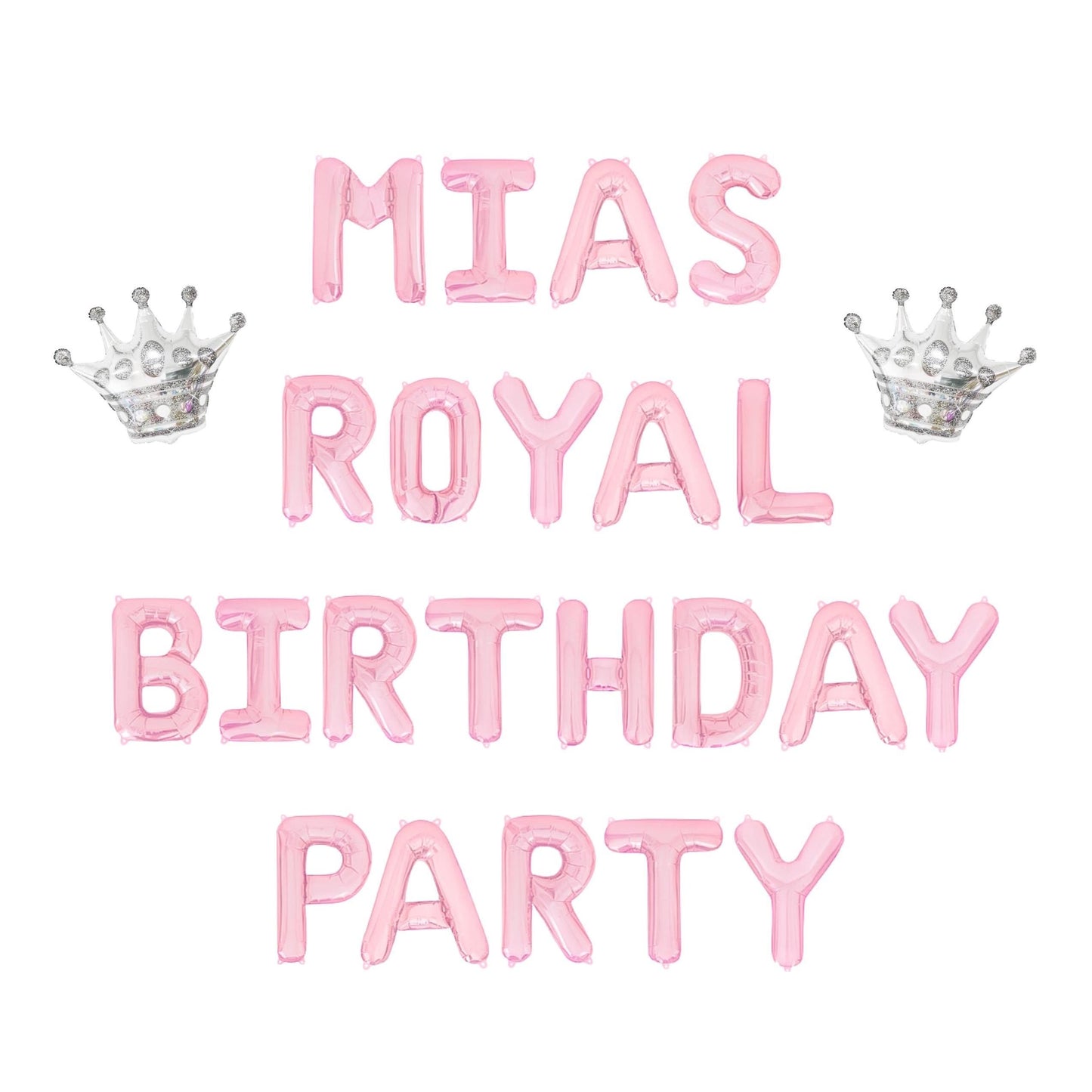 Custom Names Royal Birthday Party Letter Balloon Kit