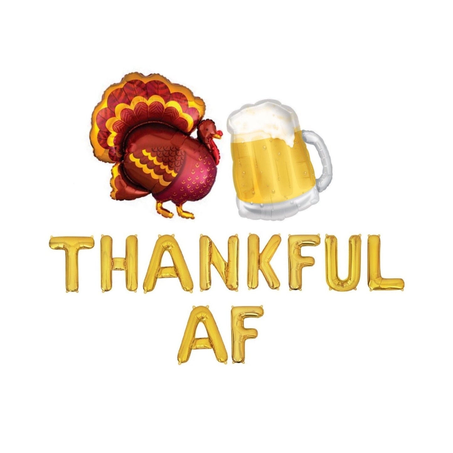 Thankful Af Letter Balloon Kit