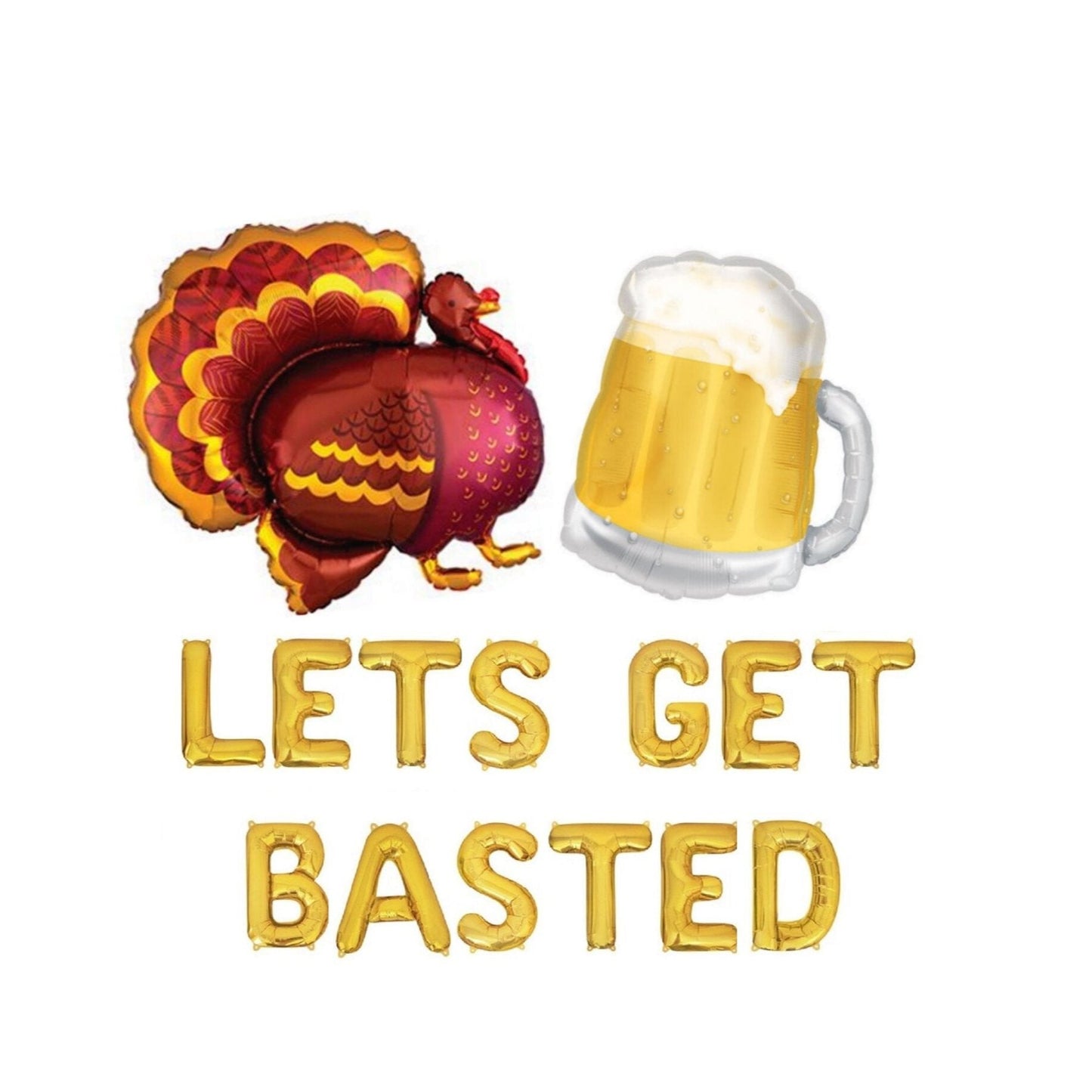 Lets Get Basted Letter Balloon Kit