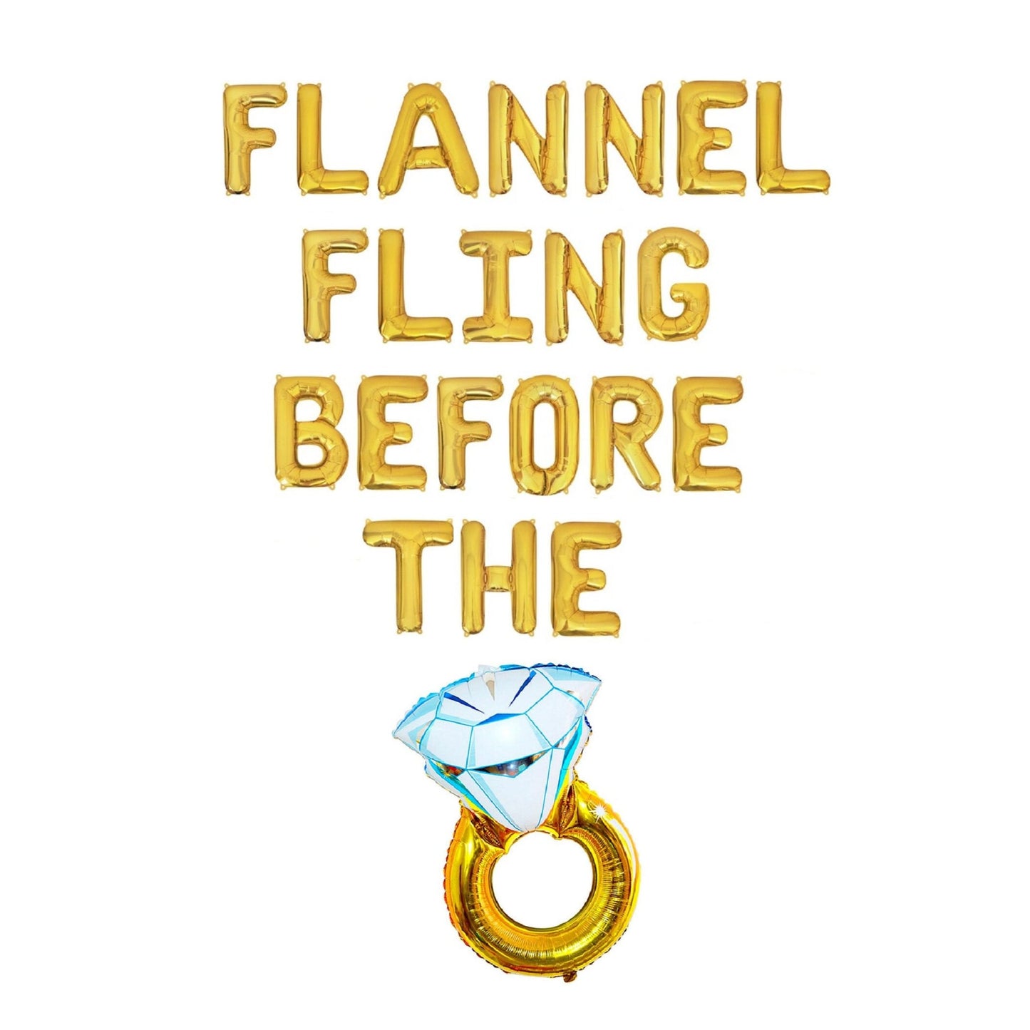 Flannel Fling Before The Ring Letter Balloon Kit