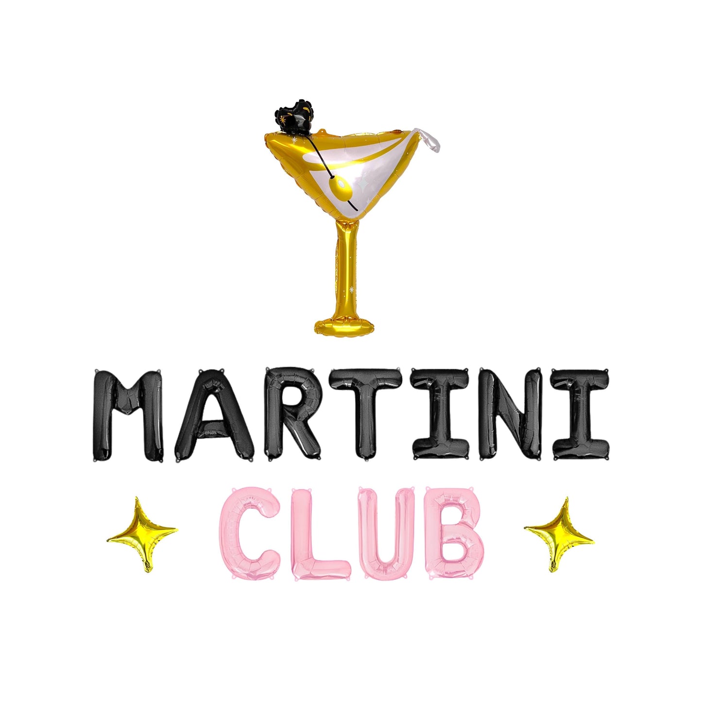 Martini Club Letter Balloon Kit