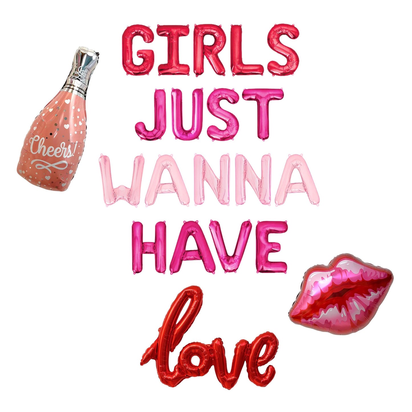 Girls Just Wanna Have Love Letter Balloon Kit