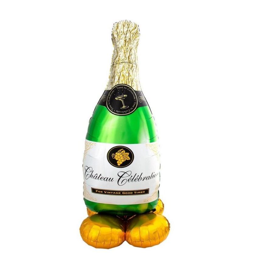 3D Standing Champagne Bottle