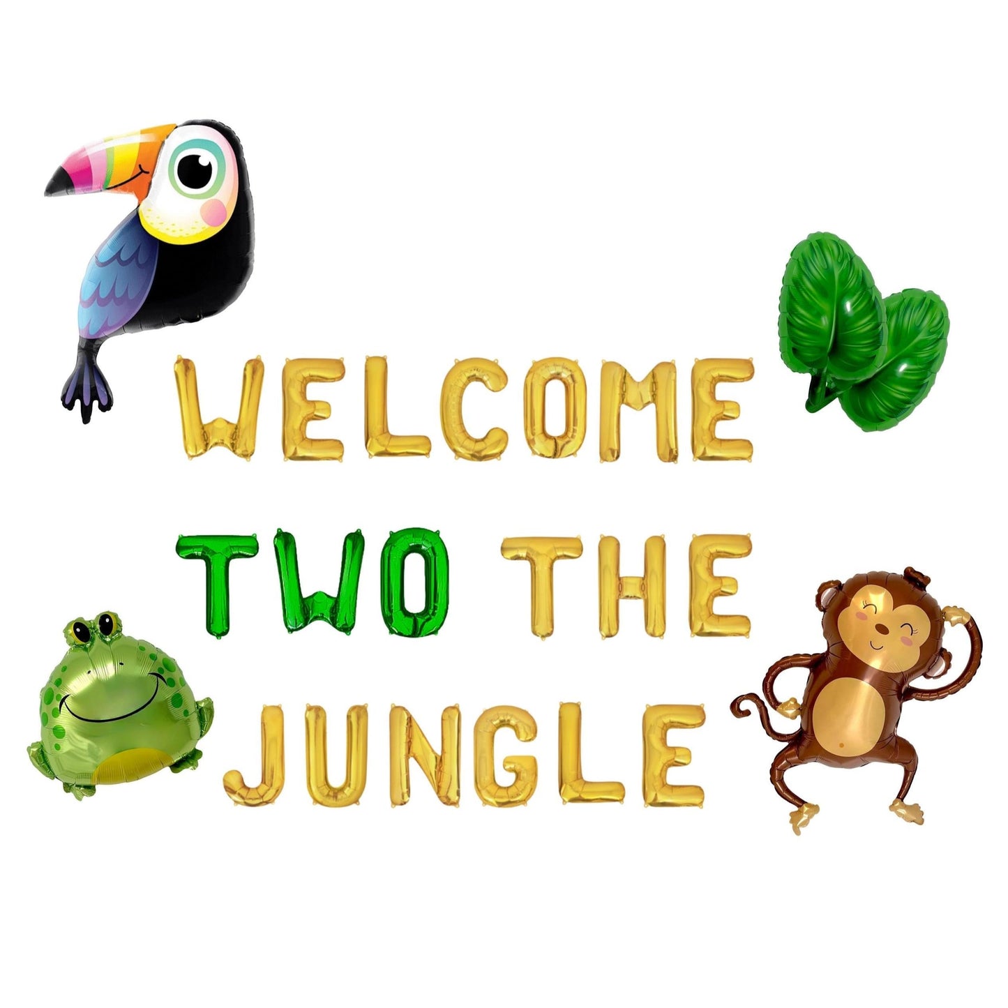 Welcome Two The Jungle Letter Balloon Kit