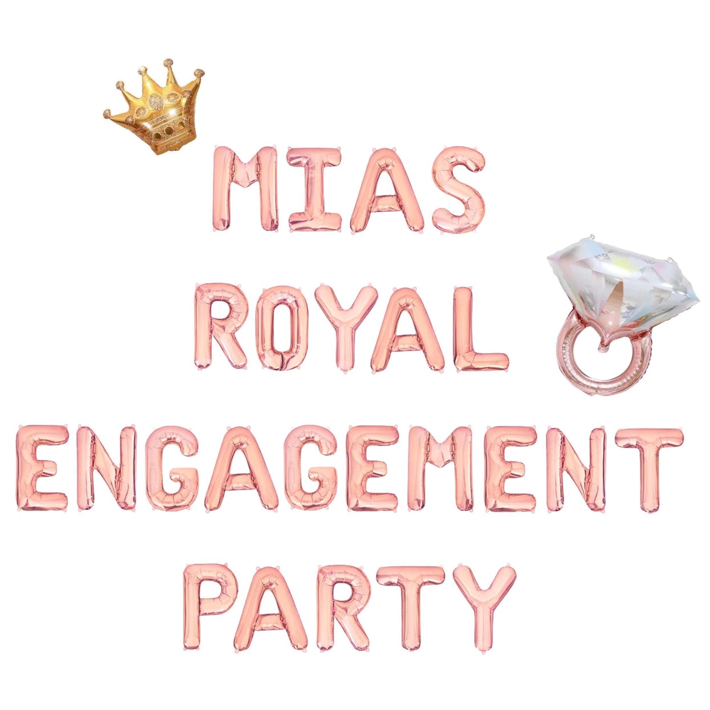 Custom Names Royal Engagement Party Letter Balloon Kit