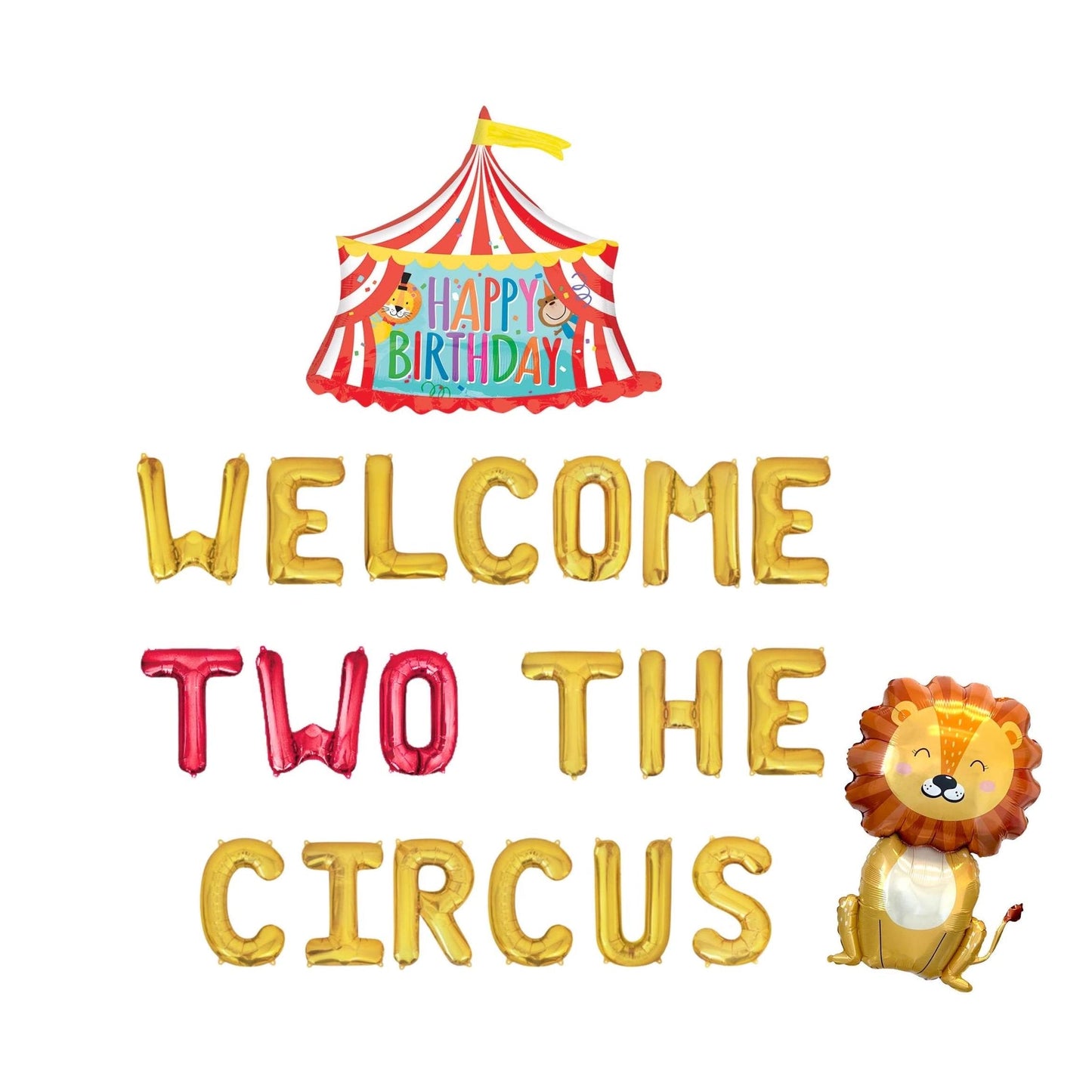 Welcome Two The Circus Letter Balloon Kit
