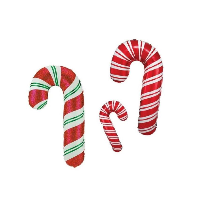 Red Candy Cane Balloon Set