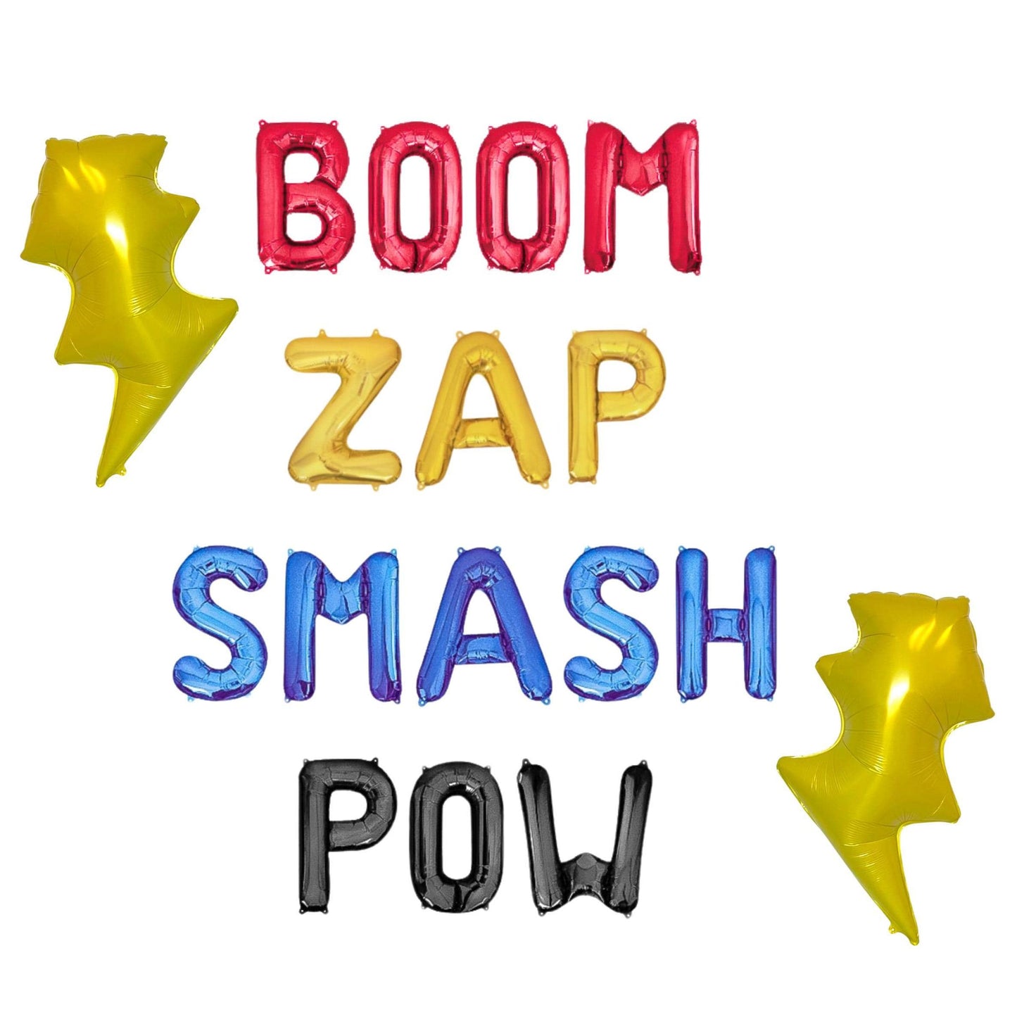 Boom Zap Smash Pow Letter Balloon Kit