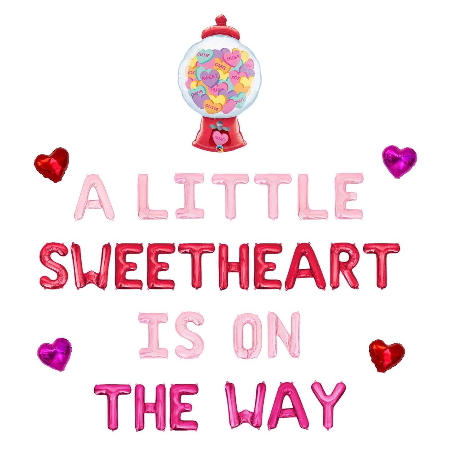 A Little Sweetheart Is On The Way Letter Balloon Kit