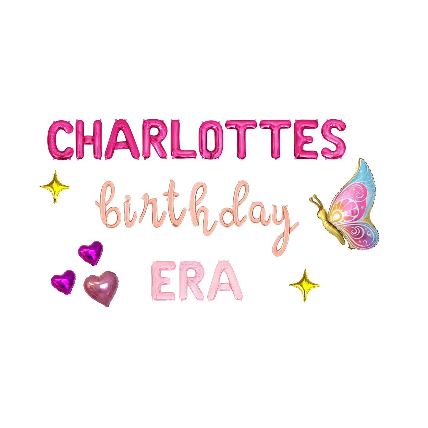 Birthday Era Custom Name Letter Balloon Kit
