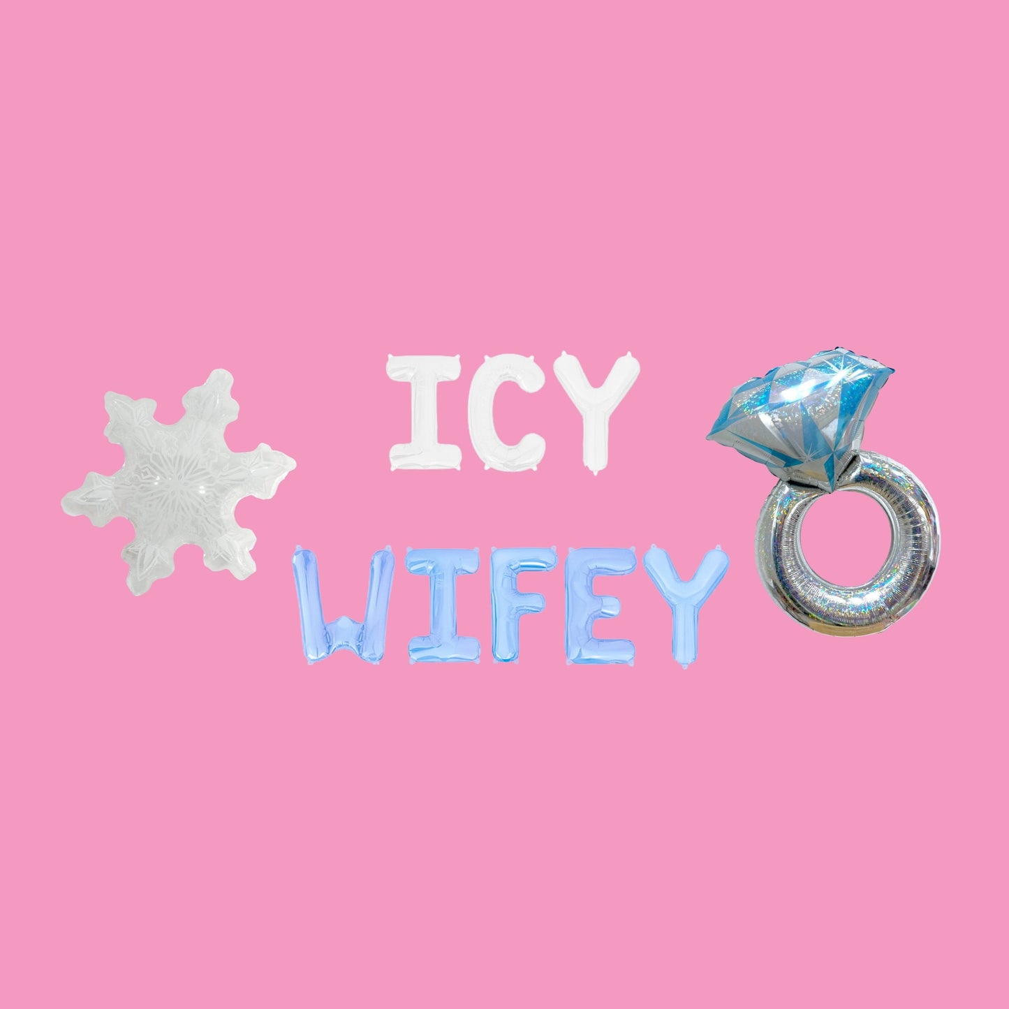 Icy Wifey Letter Balloon Kit