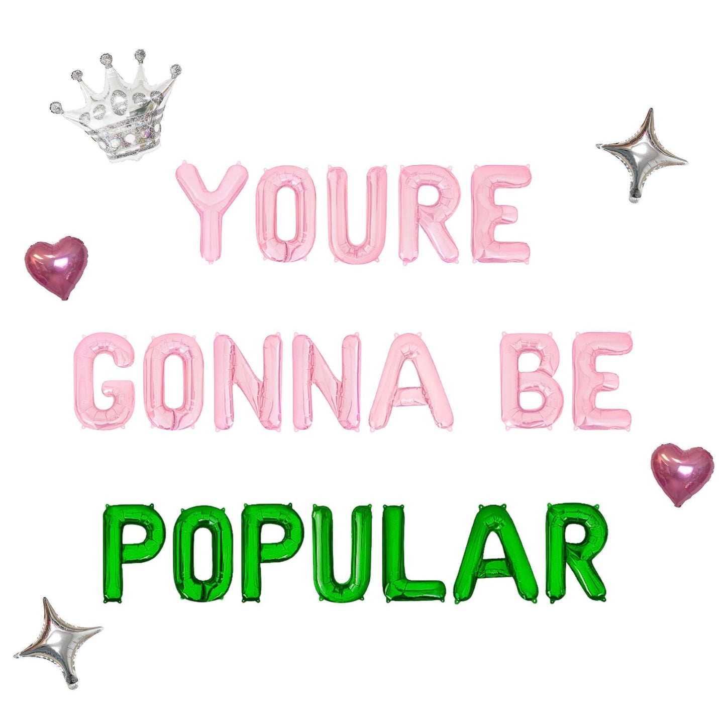 You're Gonna Be Popular Letter Balloon Kit