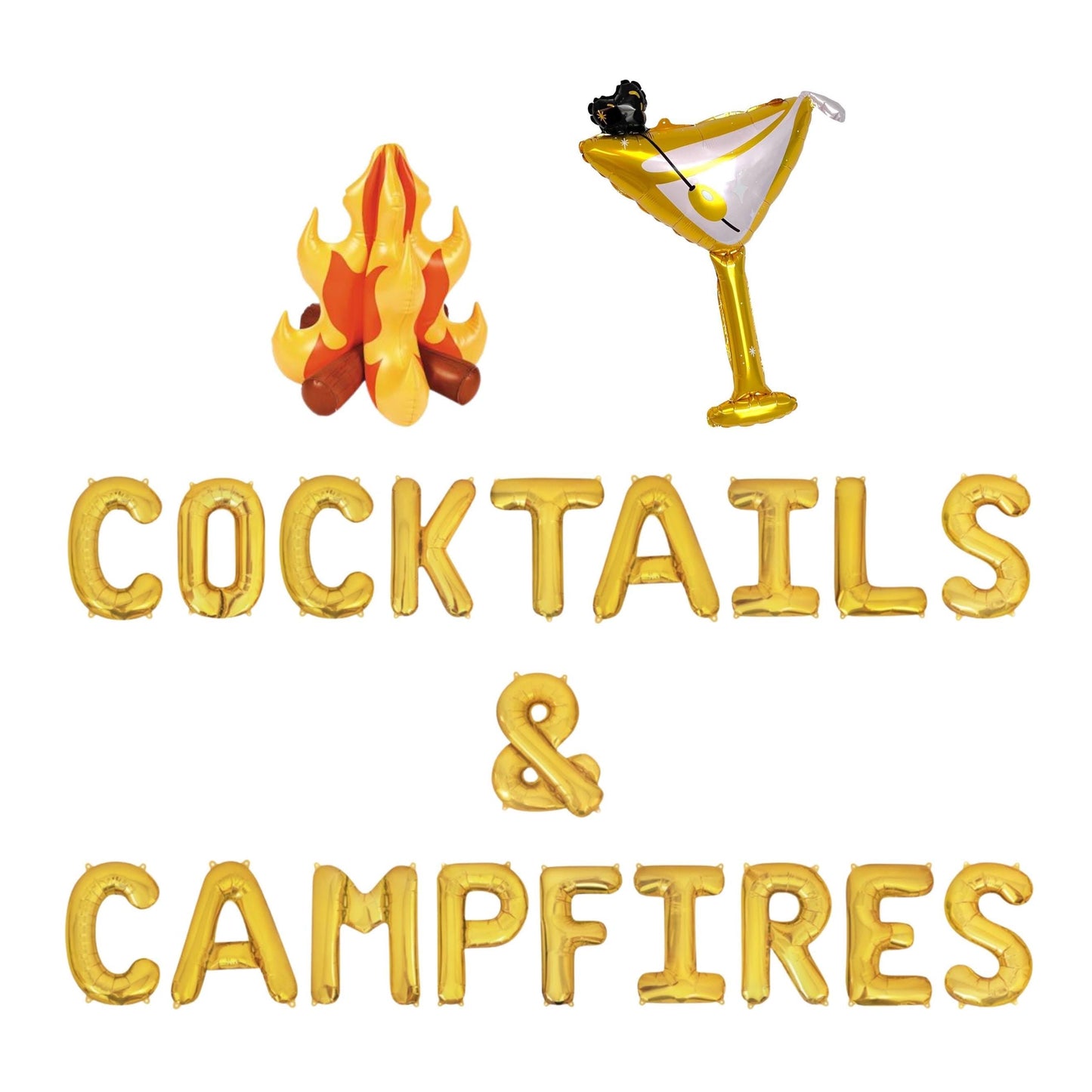 Cocktails & Campfires Letter Balloon Kit