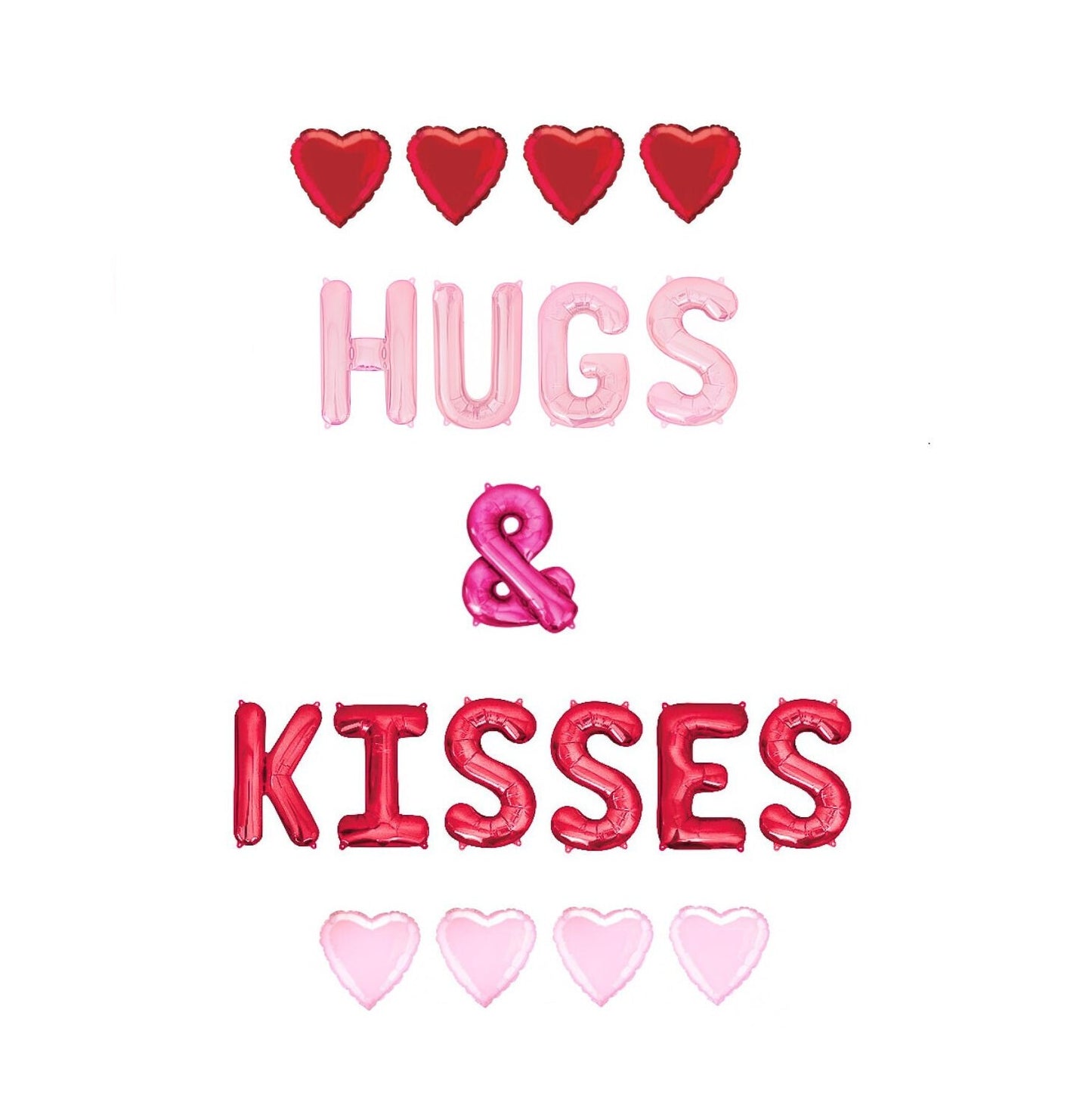 Hugs & Kisses Letter Balloon Kit