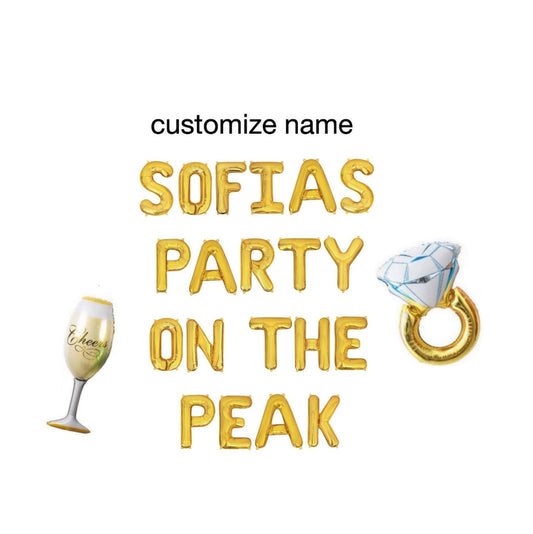 Custome Name Party On The Peak Letter Balloon Kit