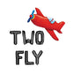 Two Fly Airplane Themed Birthday Letter Balloon Kit