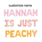 Custom Name Is Just Peachy Georgia Bachelorette Letter Balloon Kit