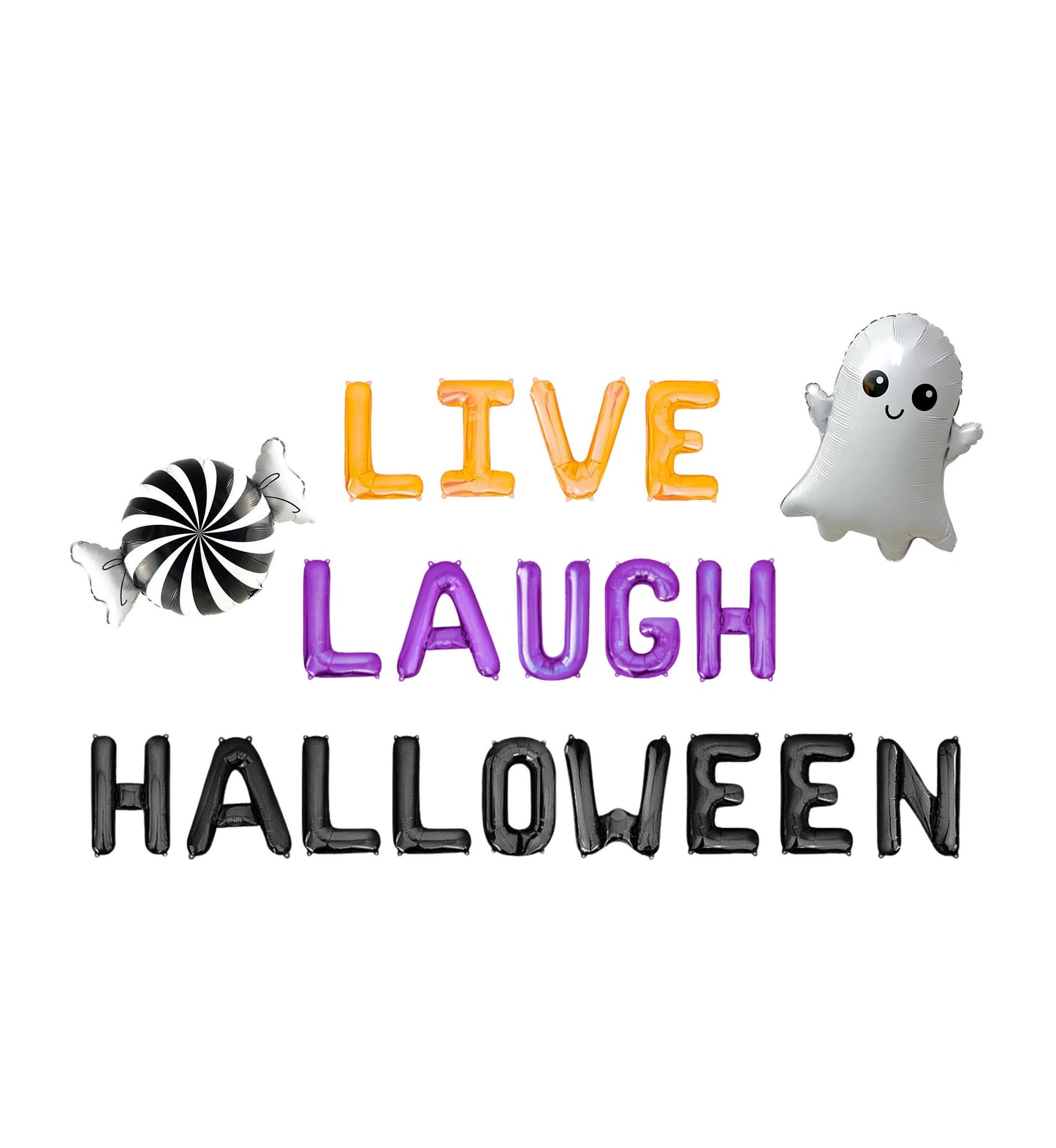 Live Laugh Halloween Letter Balloon Kit