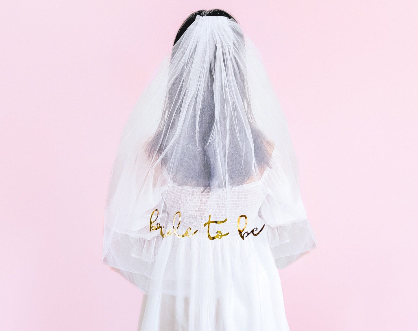 Gold Bride To Be Comb Veil