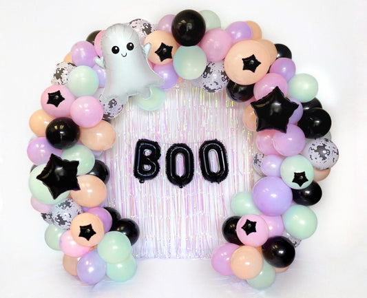 Boo Pastel Halloween Balloon Garland Kit