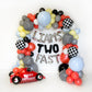 Retro Two Fast Race Car Balloon Garland Kit