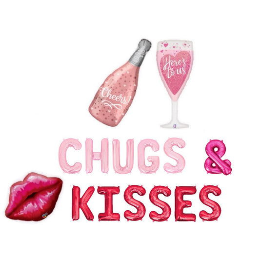 Chugs And Kisses Letter Balloon Kit