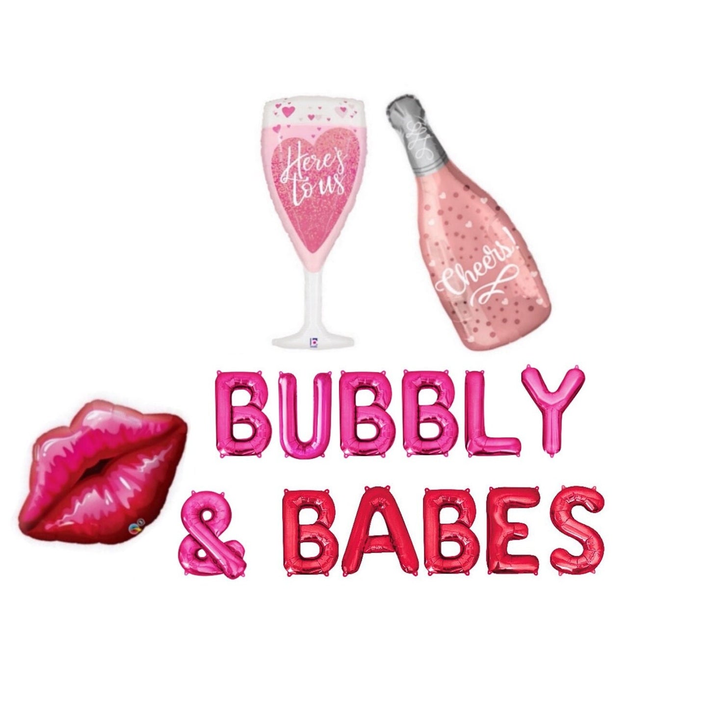 Bubbly & Babes Valentines Letter Balloon Kit