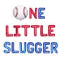 One Little Slugger Baseball Themed Letter Balloon Kit