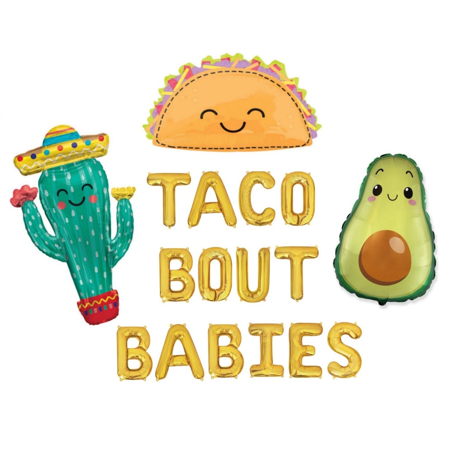 Taco Bout Babies Letter Balloon Kit