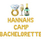 Custom Names Camp Bachelorette Letter Balloon Kit