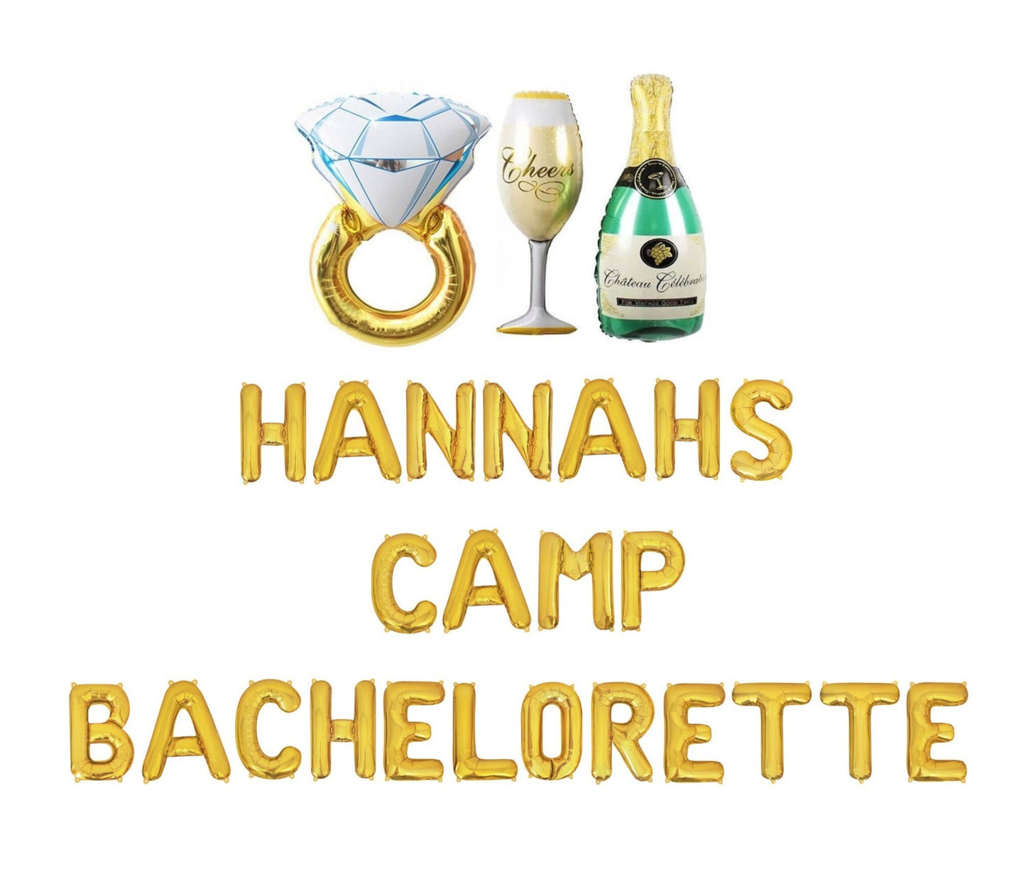 Custom Names Camp Bachelorette Letter Balloon Kit