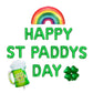 Happy St Paddys Day With Shamrock Rainbow Letter Balloon Kit