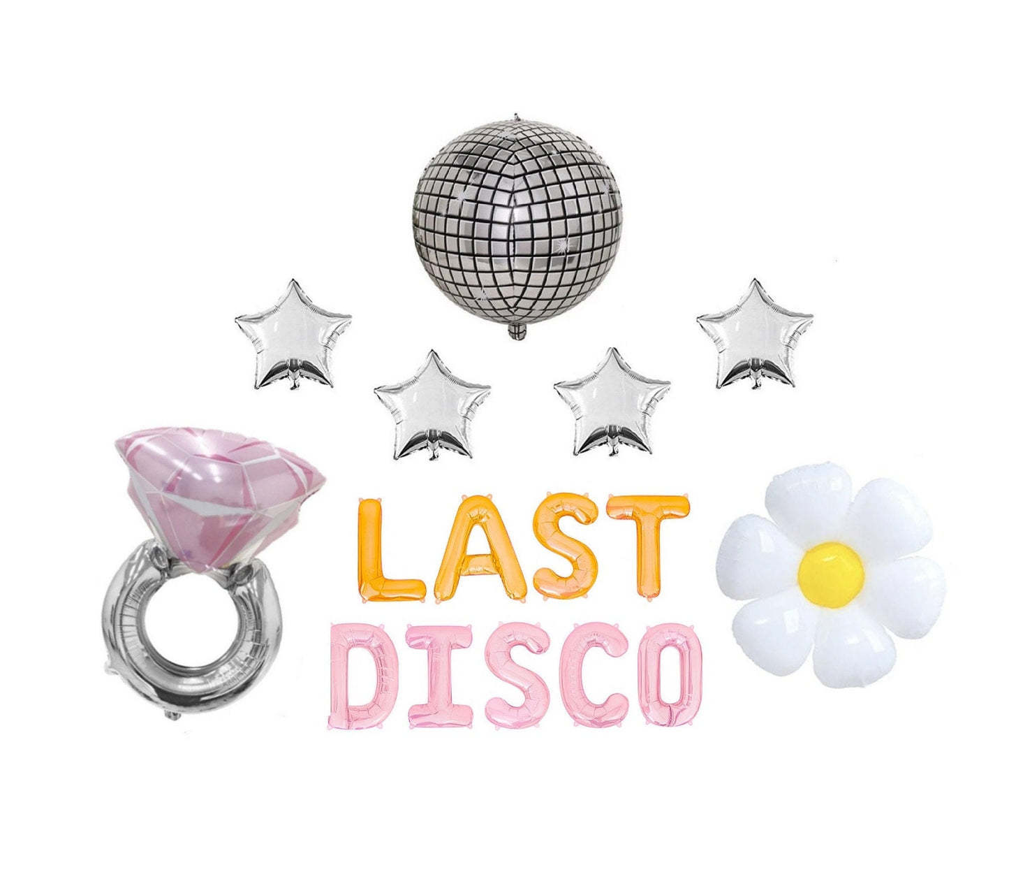 70s Themed Last Disco Letter Balloon Kit