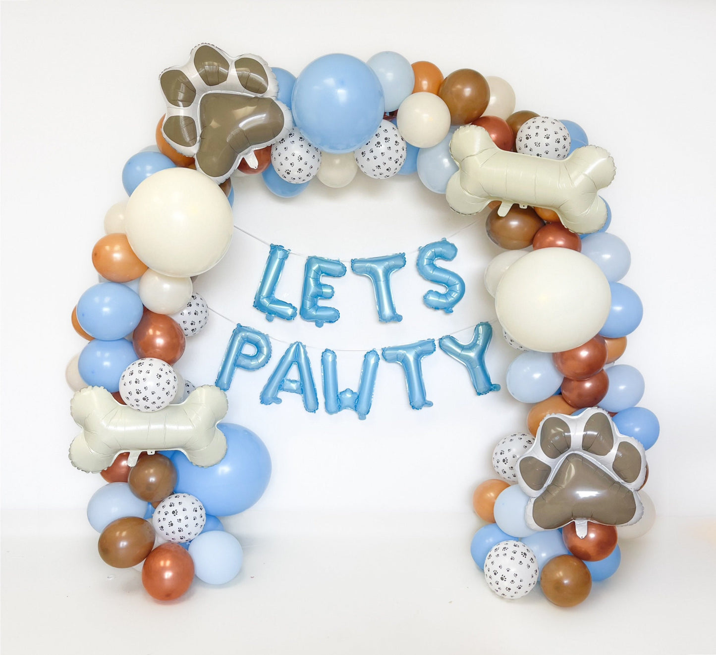 Let Pawty Blue Accents Balloon Garland Kit