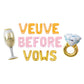 Veuve Before Vows Orange Baby Pink Gold Letter Balloon Kit