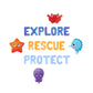 Explore Rescue Protect Letter Balloon Kit