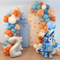 Blue Dog 2nd Birthday Balloon Garland Kit