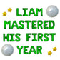 Custom Name Mastered His First Year Letter Balloon Kit