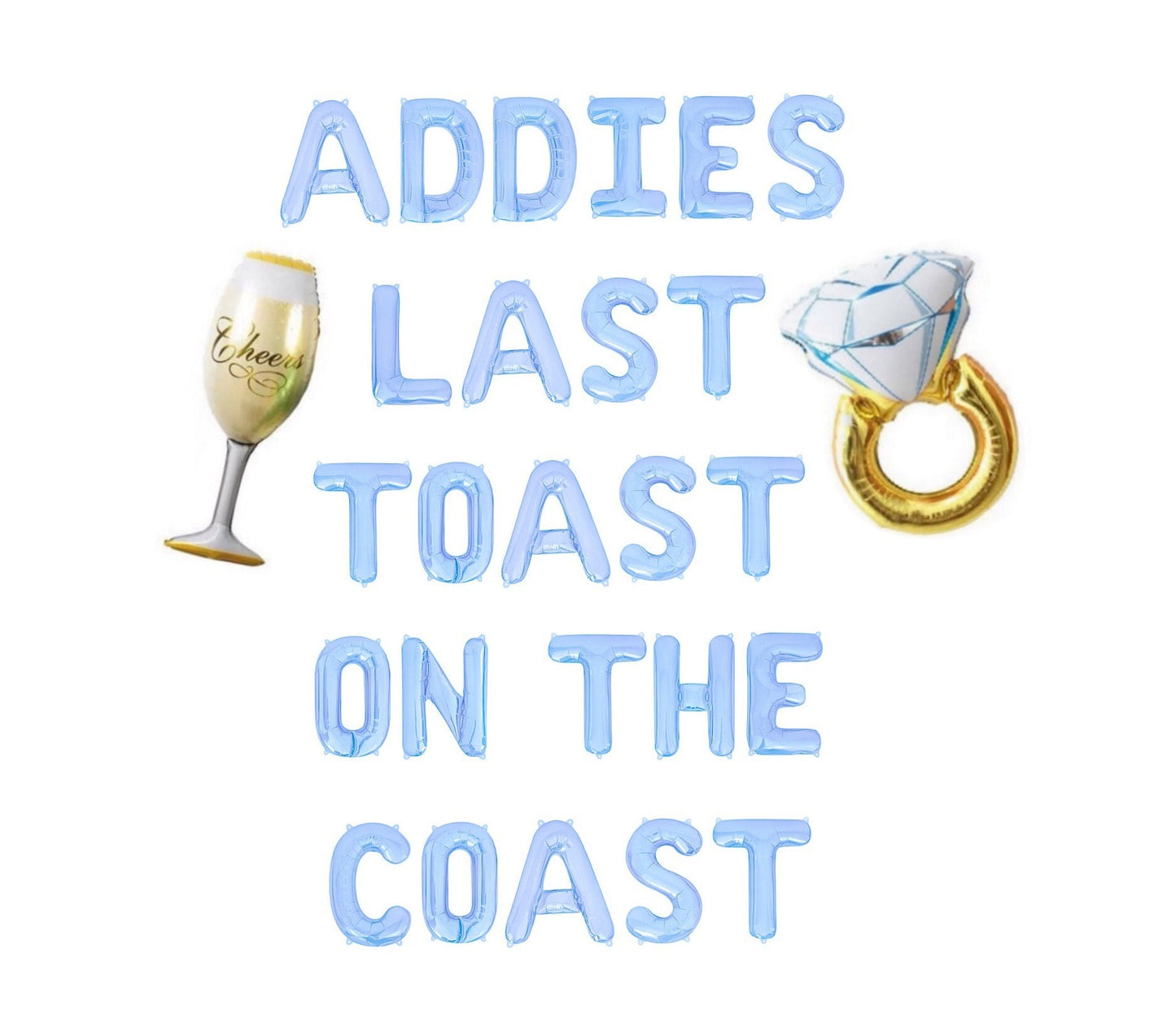 Last Toast On The Coast Custom Letter Balloon Kit