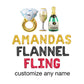 Custom Name Flannel Fling Letter Balloon Kit