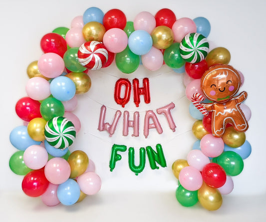 Oh What Fun Colorful Christmas Balloon Garland Kit