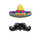 Sombrero And Mustache Themed Balloons