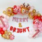 Merry and Bright Reindeer Christmas Balloon Garland Kit