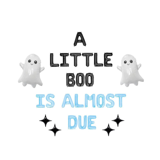 A Little Boo Is Almost Due Letter Balloon Kit