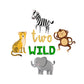 Two Wild Jungle Animal Themed Letter Balloon Kit