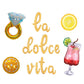 La Dolce Vita Letter Balloon Kit