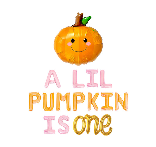 A Lil Pumpkin Is One Letter Balloon Kit