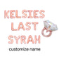 Custom Names Last Syrah Rose Letter Balloon Kit